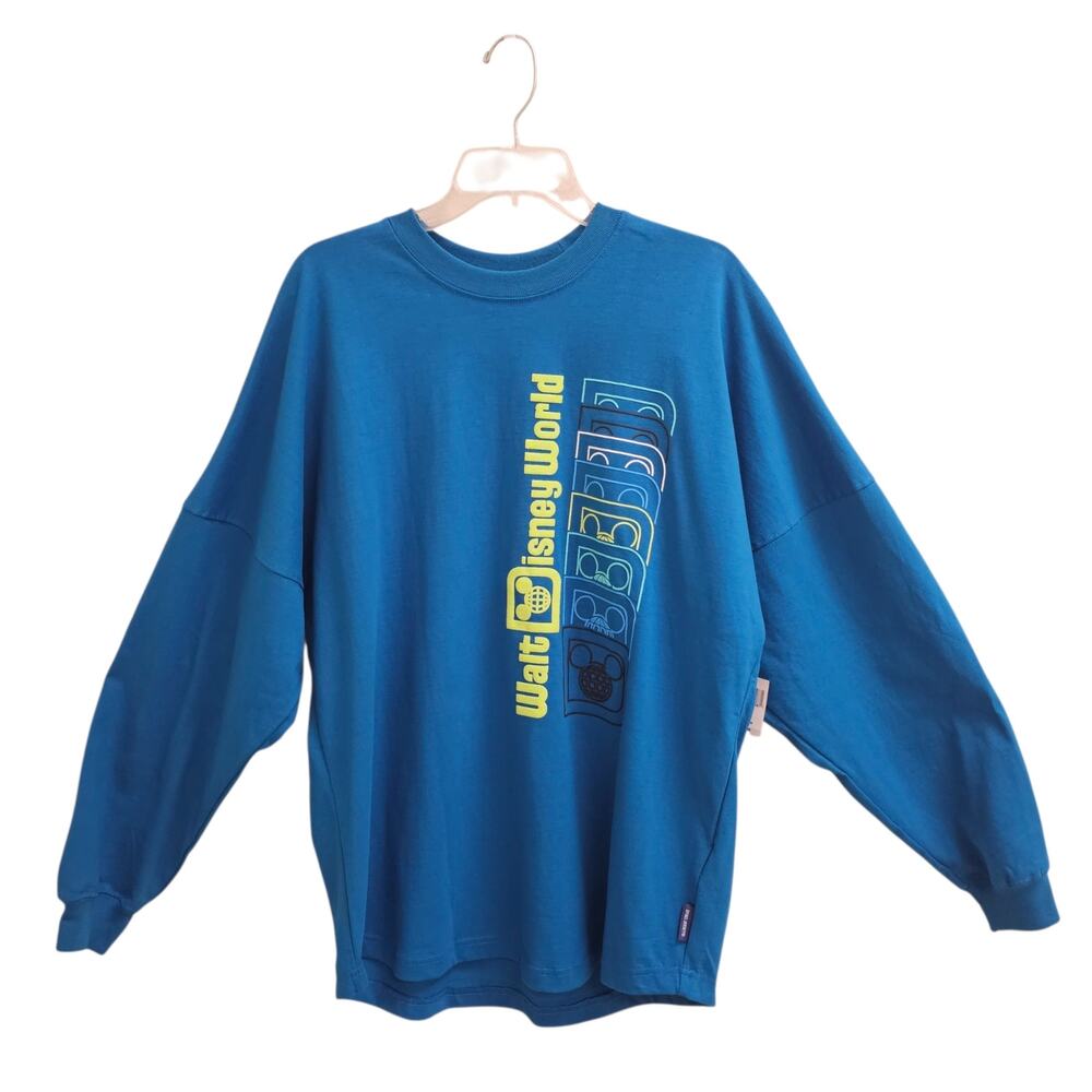 Walt Disney World Neon Blue and Green Spirit Jersey NWT Unisex Adult M